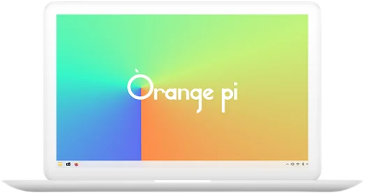 Orange Pi OS running on a keyboard PC